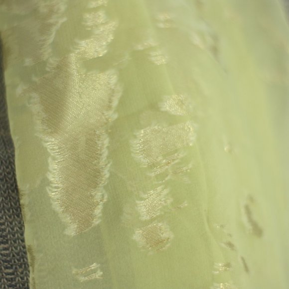CORNICI Metallic Gold and Celery Green Scarf - Picture 2 of 4